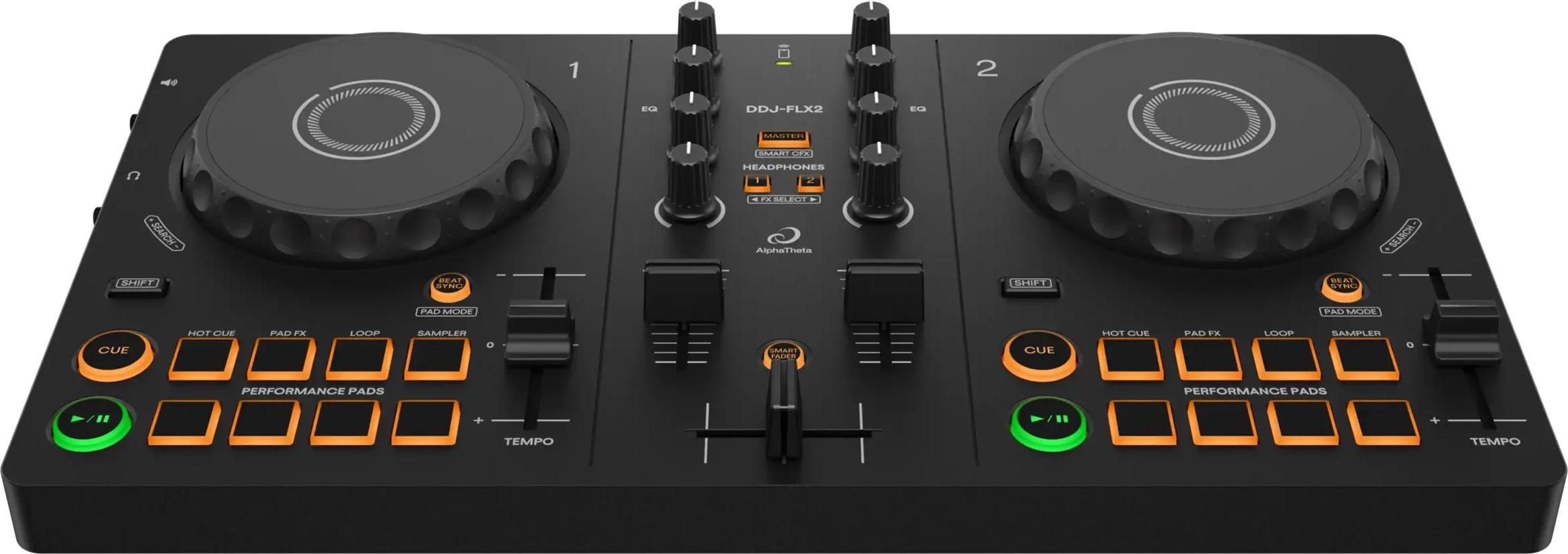 Alpha Theta DDJ-FLX2 2 Channel DJ rekordbox Controller - Andertons